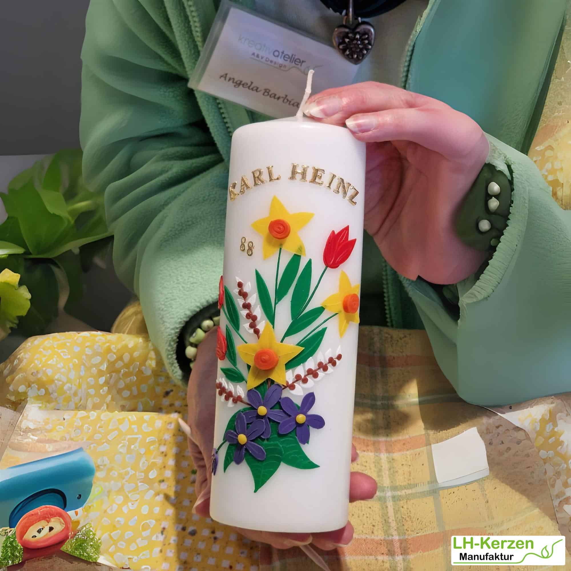 Kerzenbeschriftung Beschriftete Kerze